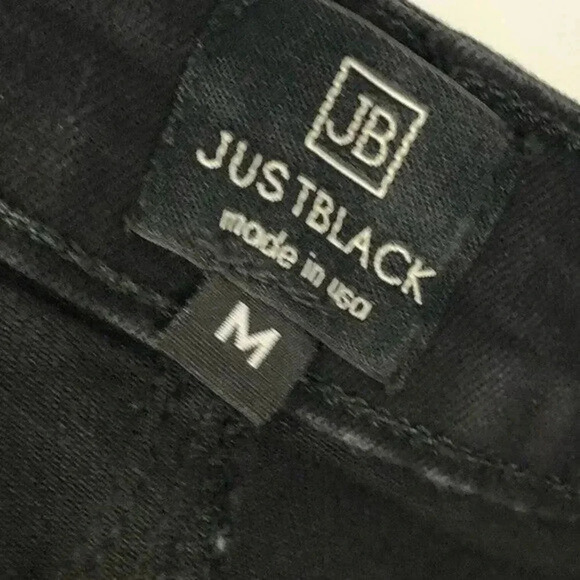 Just Black Denim Black Raw Hem Mini Skirt M - Picture 4 of 4